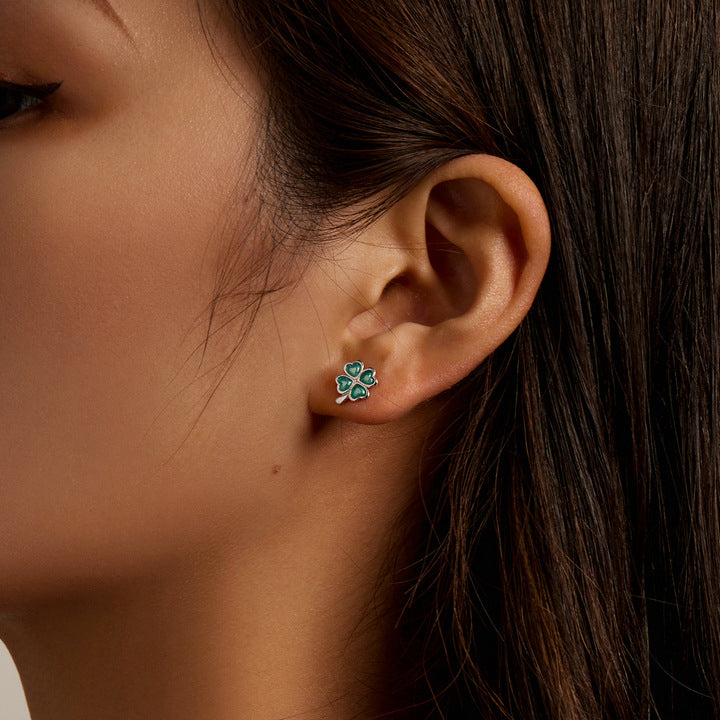 Four Leaf Clover Stud Earrings