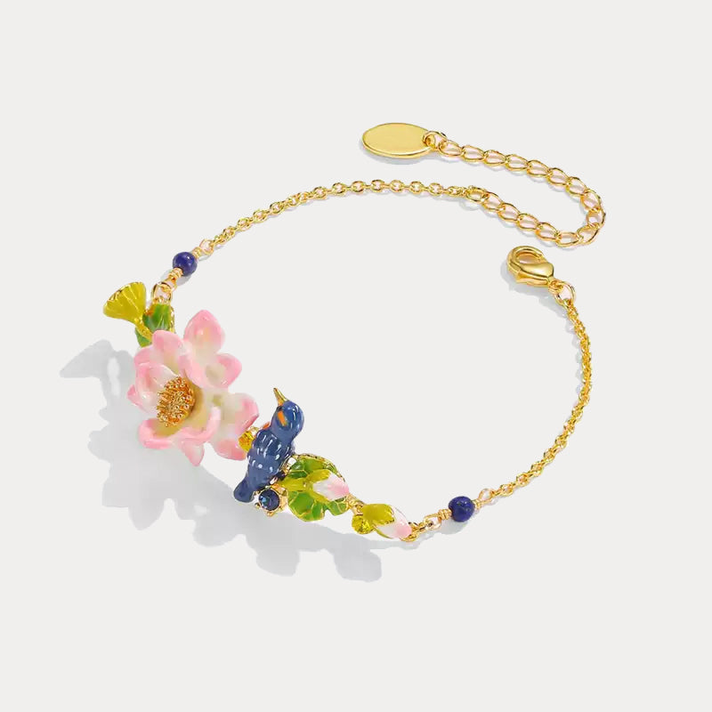 Lotus Kingfisher Bracelet