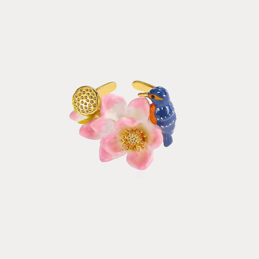 Lotus Kingfisher Ring