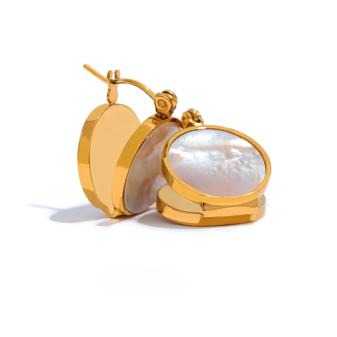 Ocean Treasures - Mother of Pearl Gold Earrings