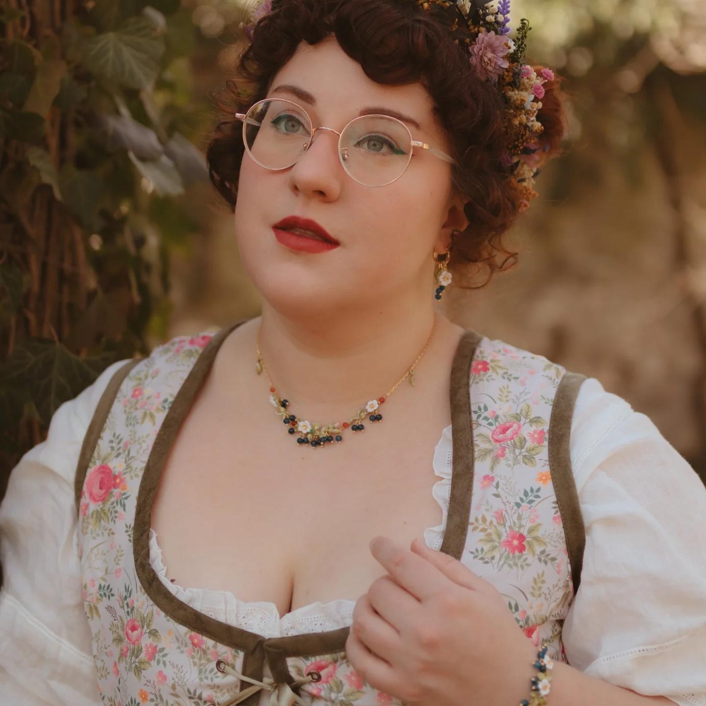 Blueberry Flower Necklace