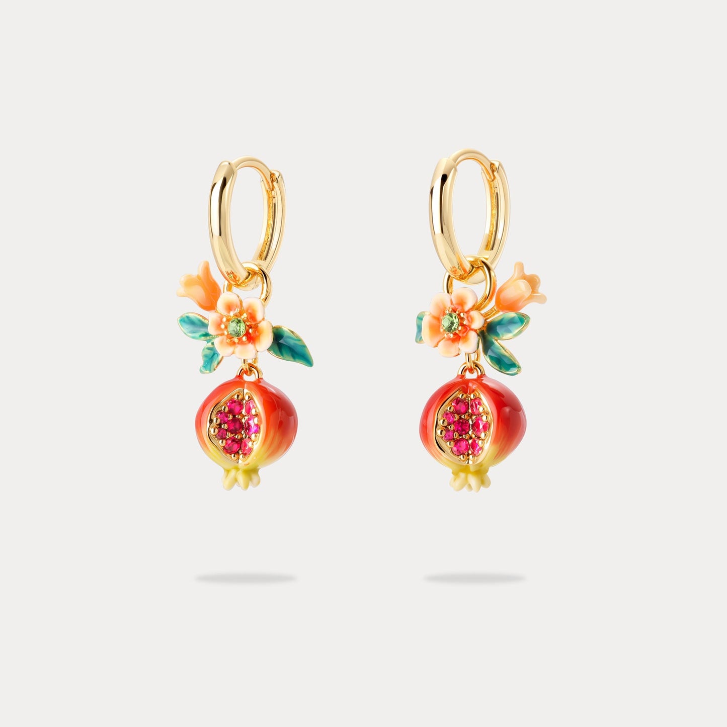 Pomegranate Flower Earrings