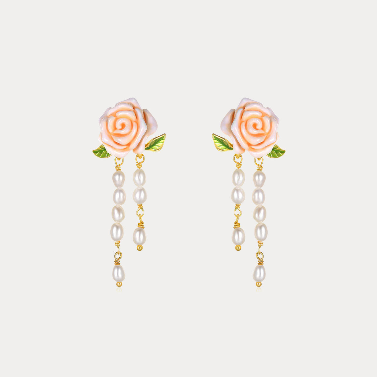 Champagne Rose Earrings