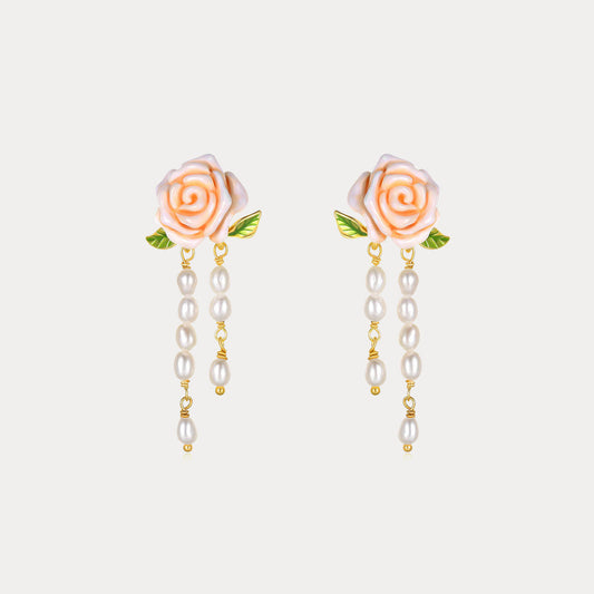 Champagne Rose Earrings