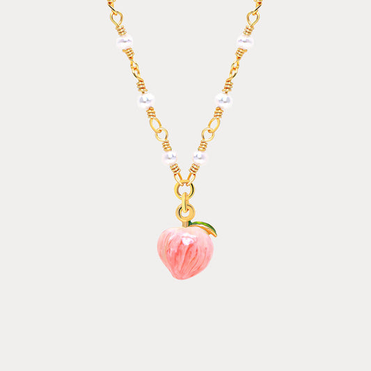 Peach Pearl Necklace