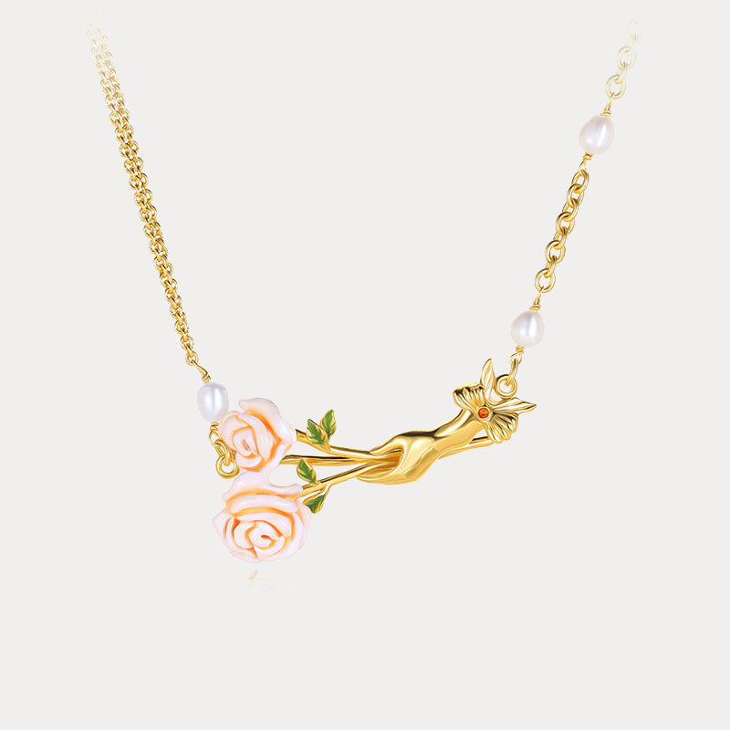 Champagne Rose Necklace