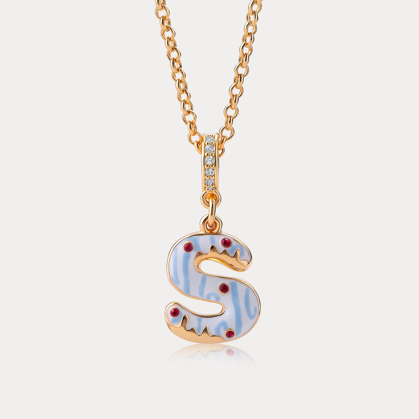 Christmas Letter S Necklace