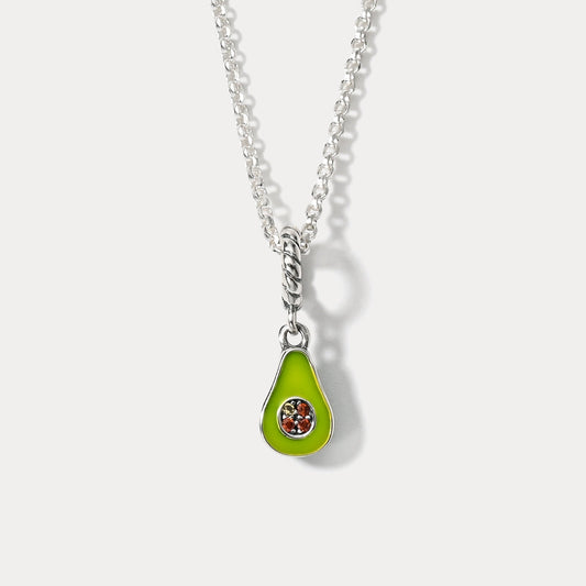 Silver Avocado Pendant Necklace