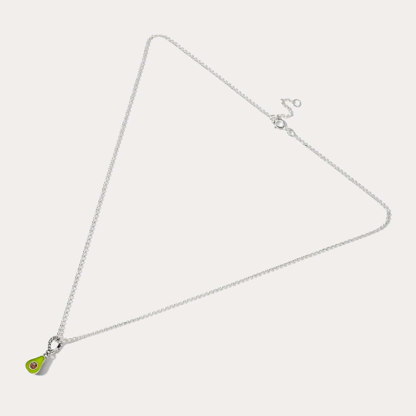 Silver Avocado Pendant Necklace