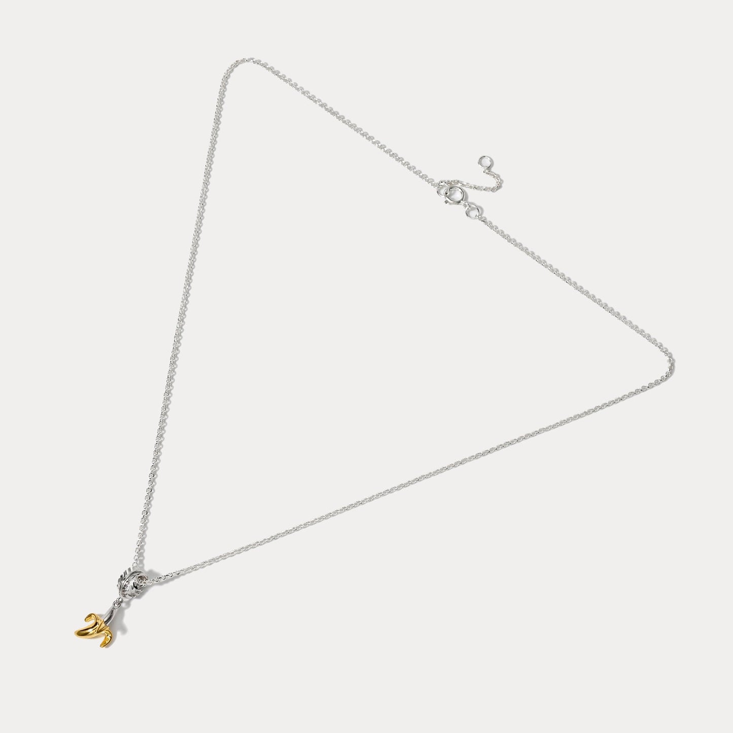 Silver Banana Pendant Necklace