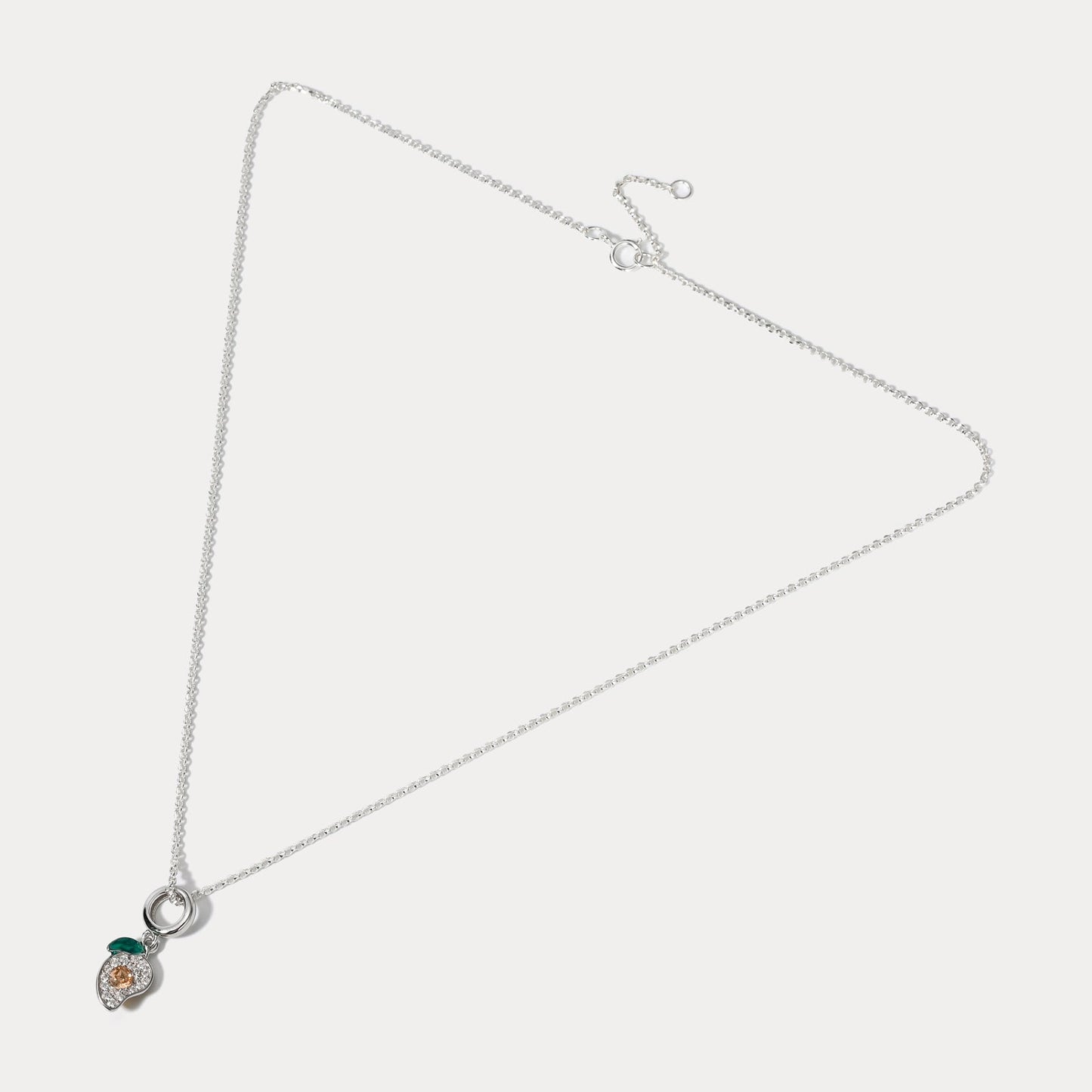 Silver Mango Pendant Necklace