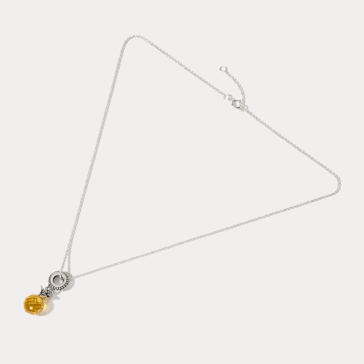 Silver Pineapple Pendant Necklace