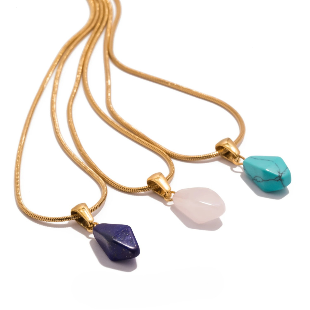 Emotions - Natural Geometric Gemstone Necklace