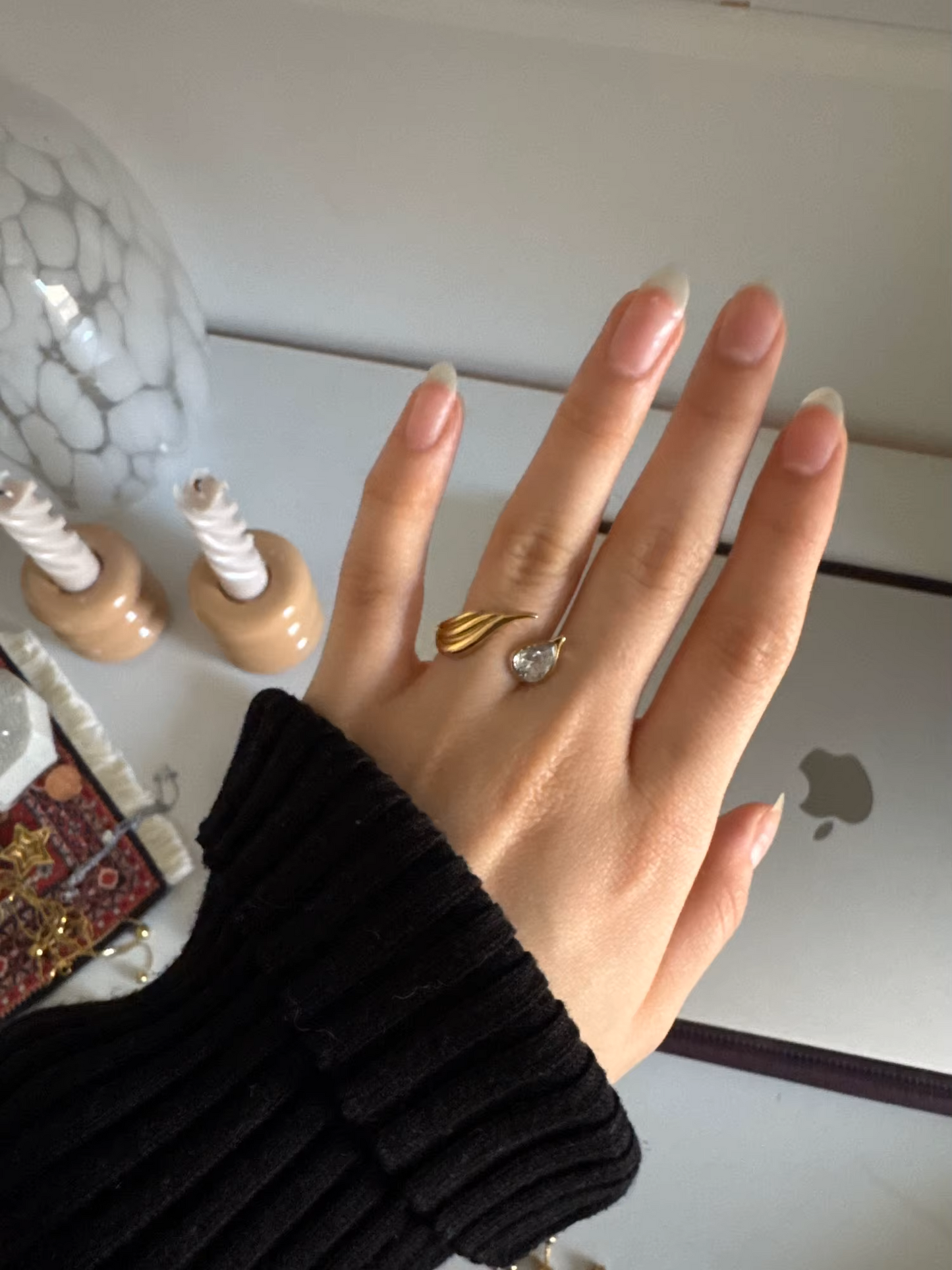 Wings of Light – Adjustable Ring  Gold / Silver