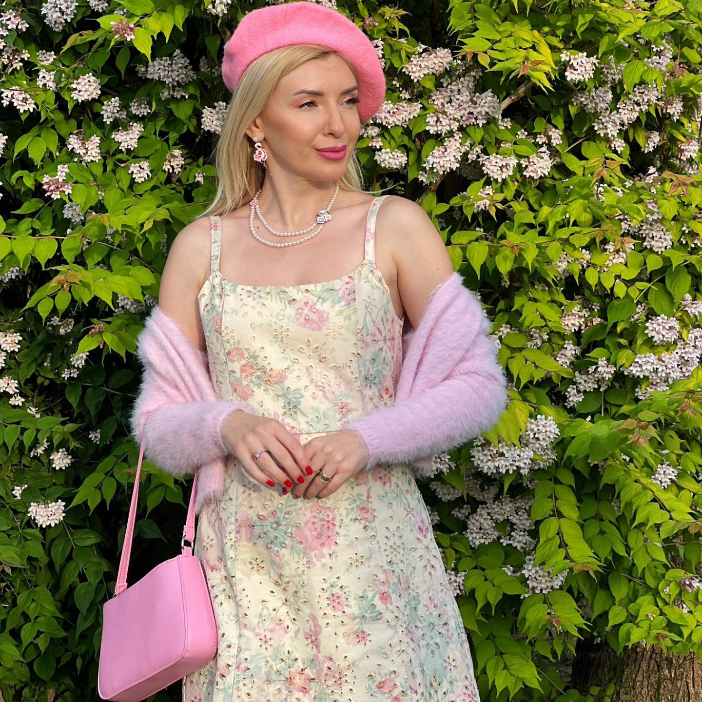 Wild Rose Pearl Necklace