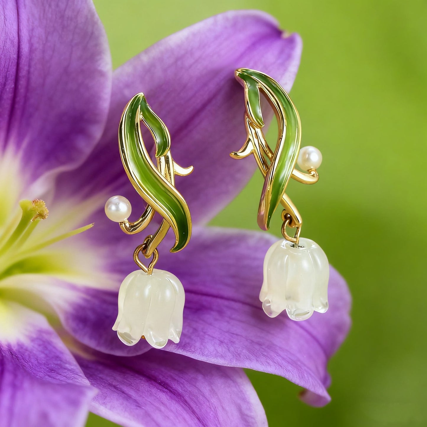Lily of The Valley Drop Earrings