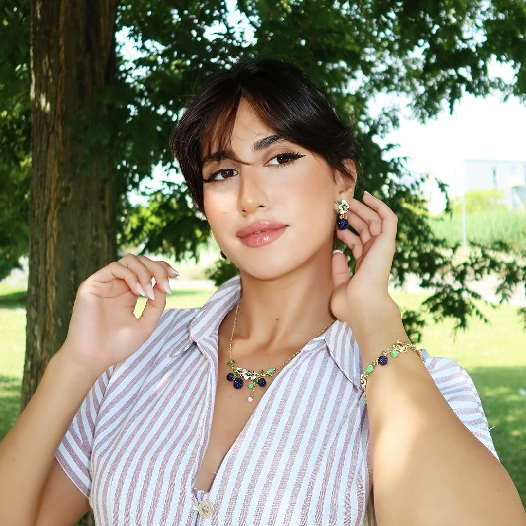 Blackberry Flower Earrings
