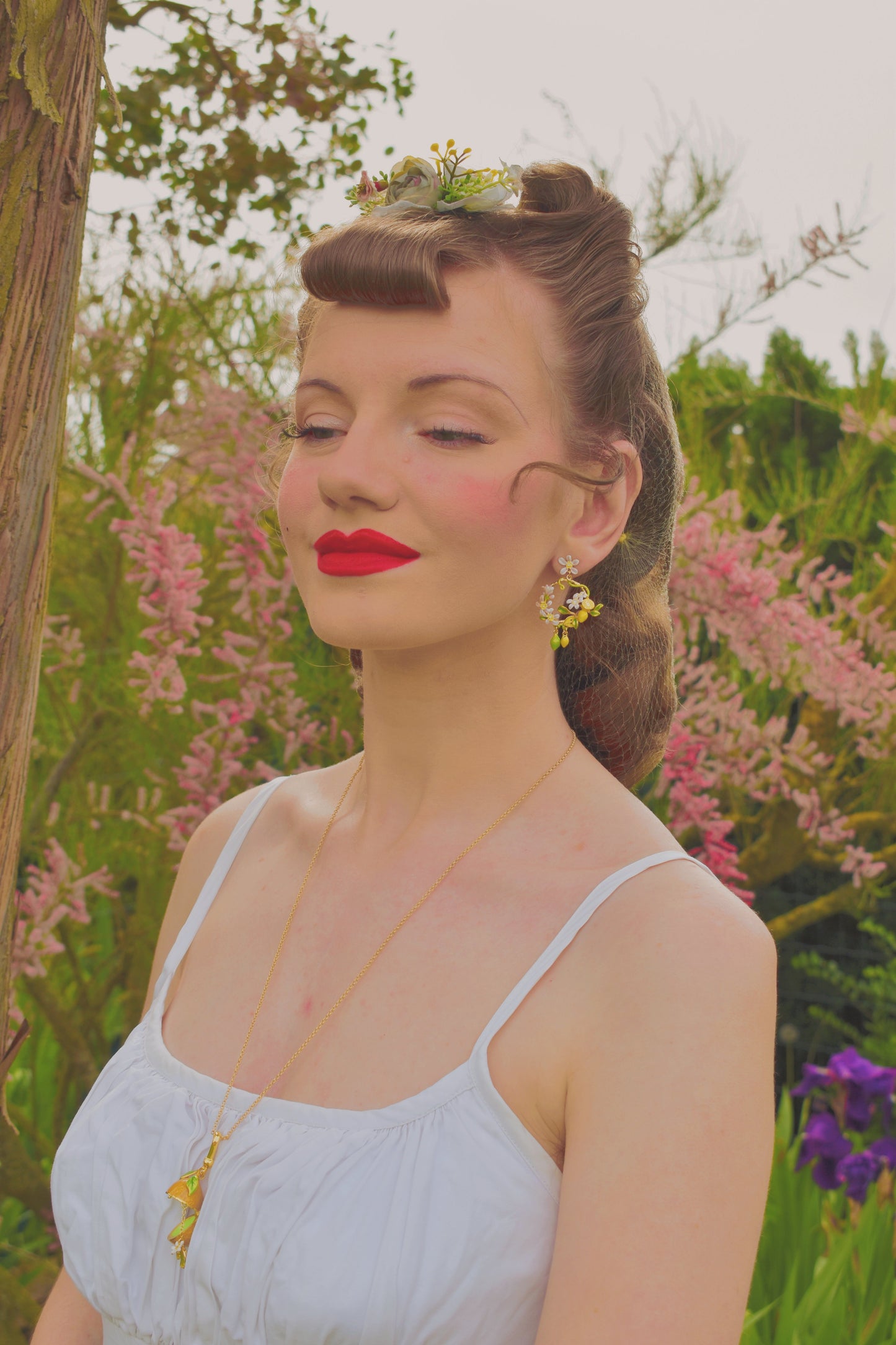 Lemon Locket Pendant Necklace