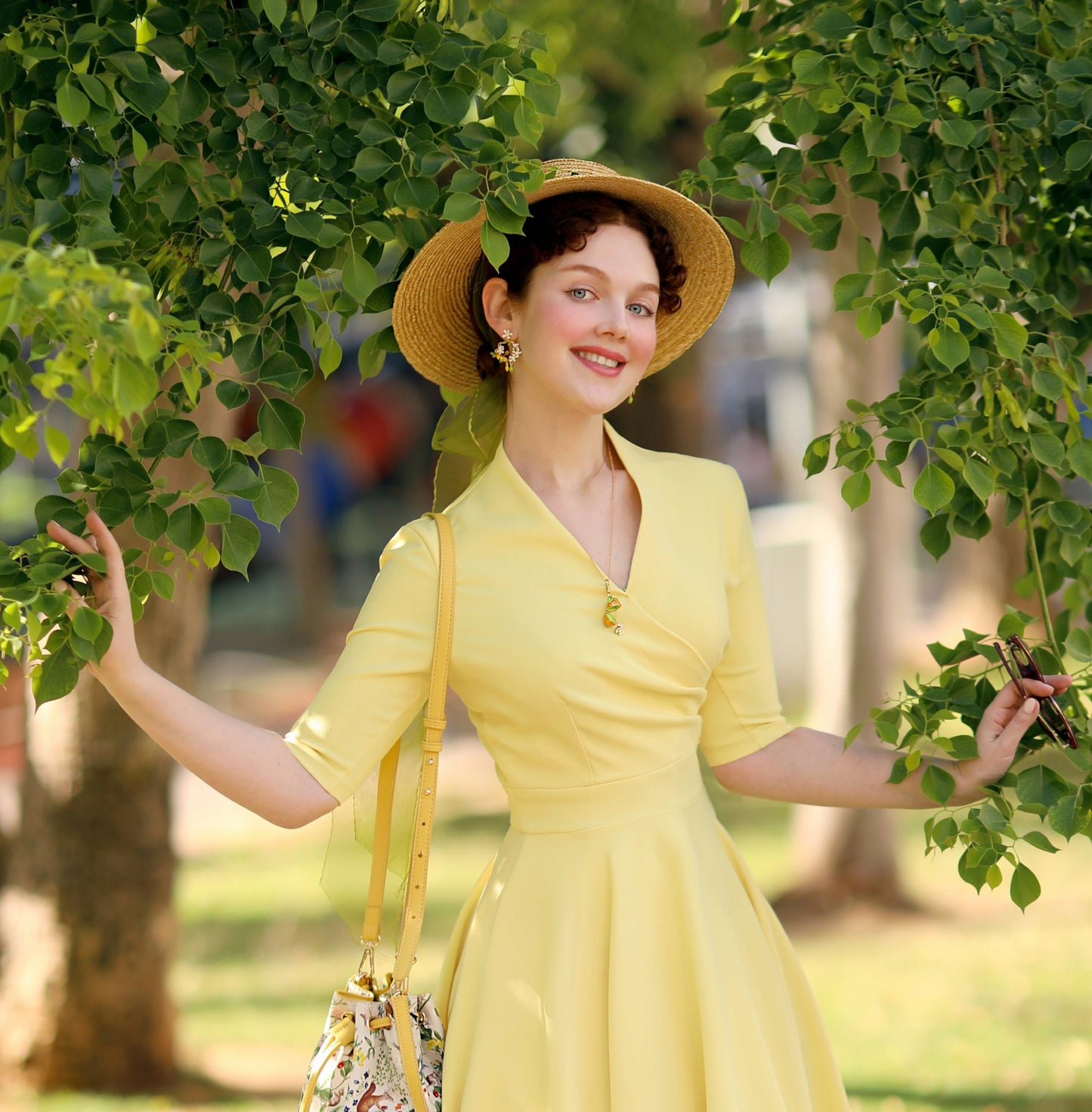 Lemon Locket Pendant Necklace