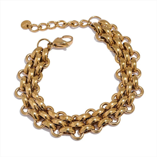 Luminous Link - 18k / Silver Chain Statement Bracelet