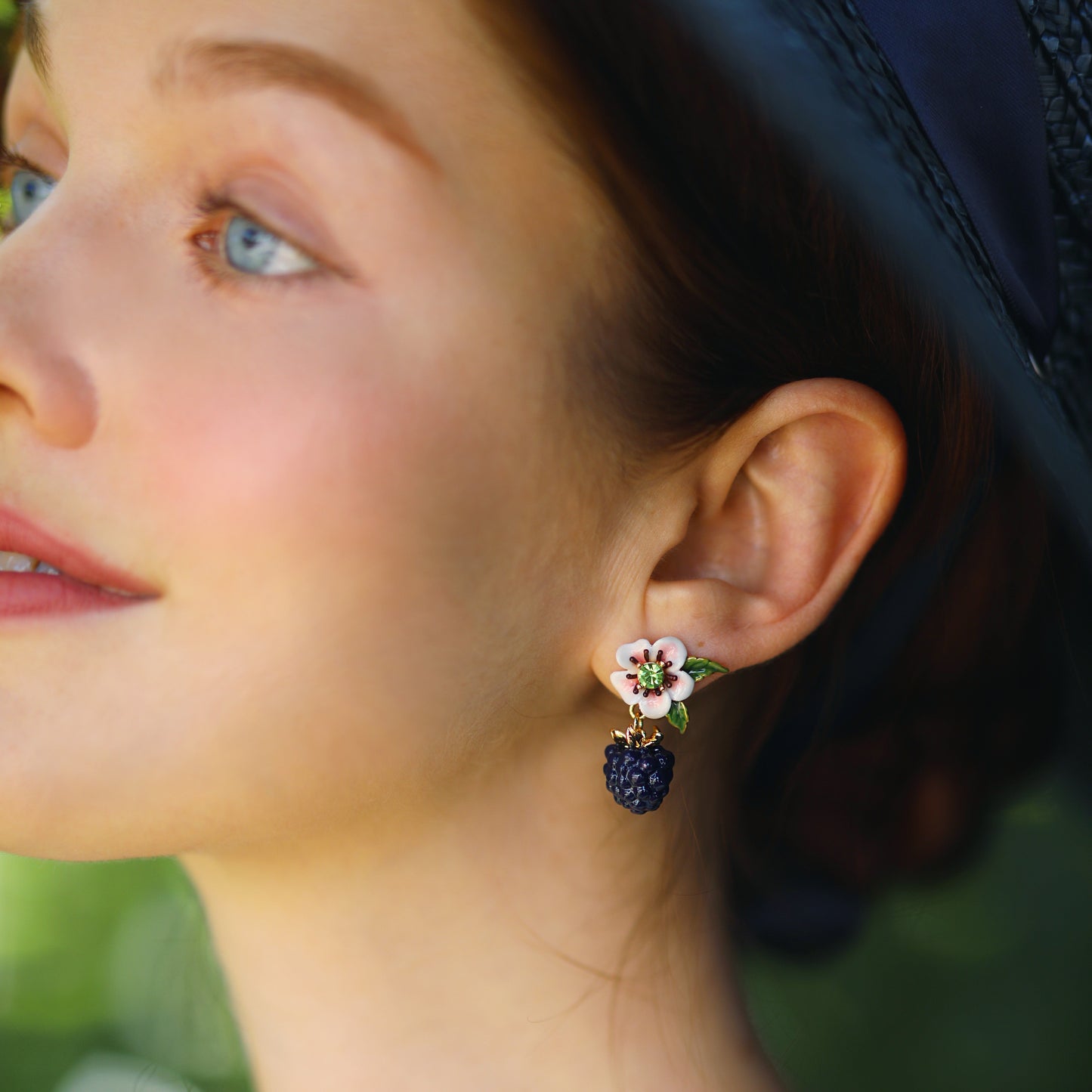 Blackberry Flower Earrings