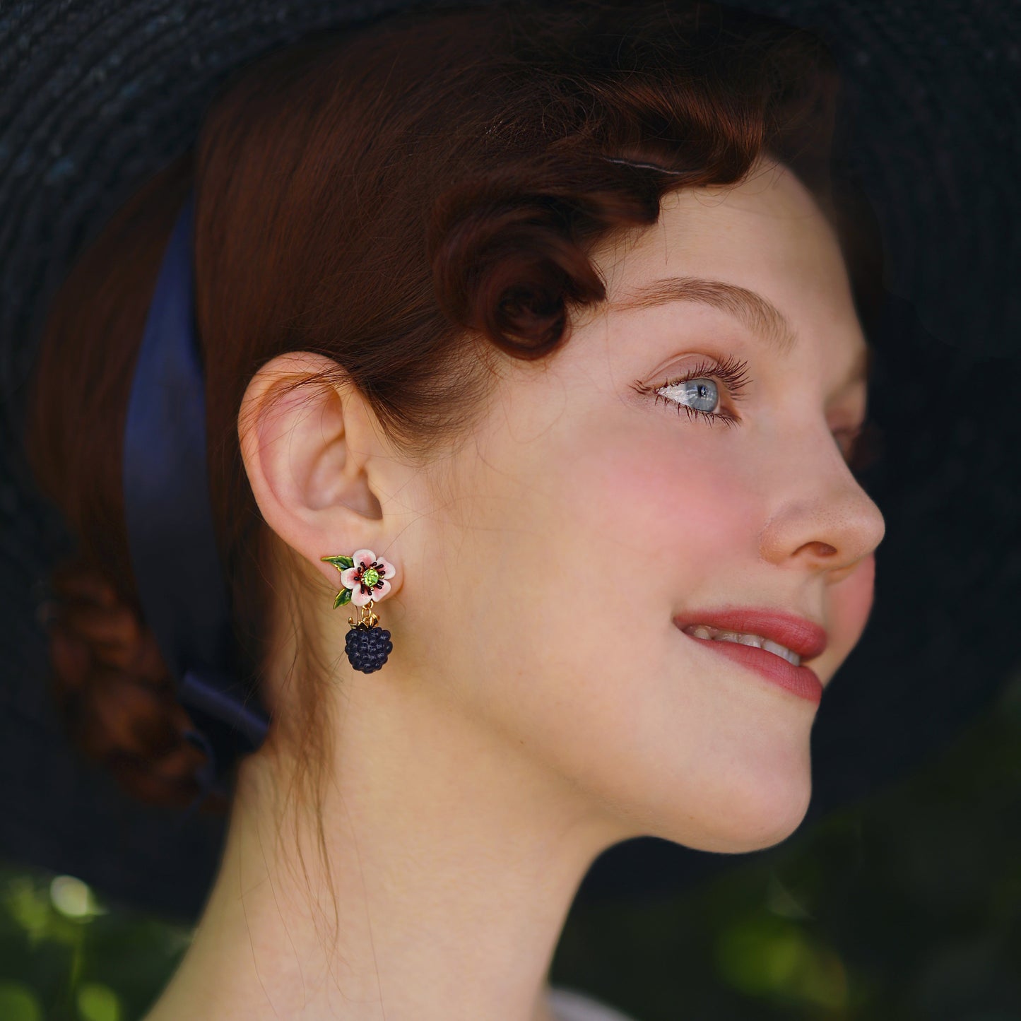 Blackberry Flower Earrings