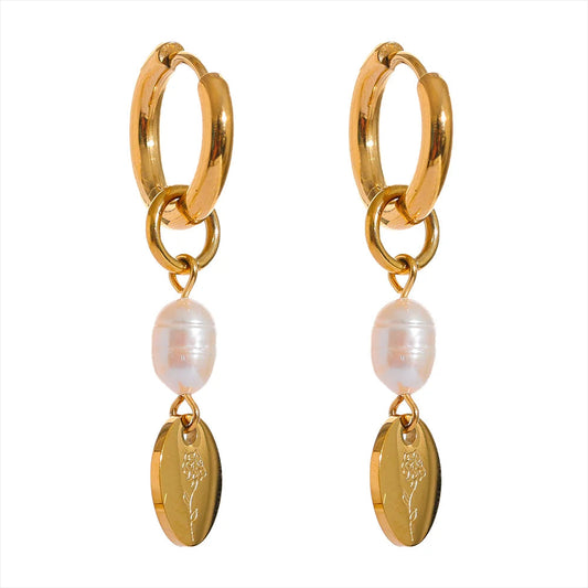Tulum - Baroque Pearl Drop Earrings – Gold / Silver