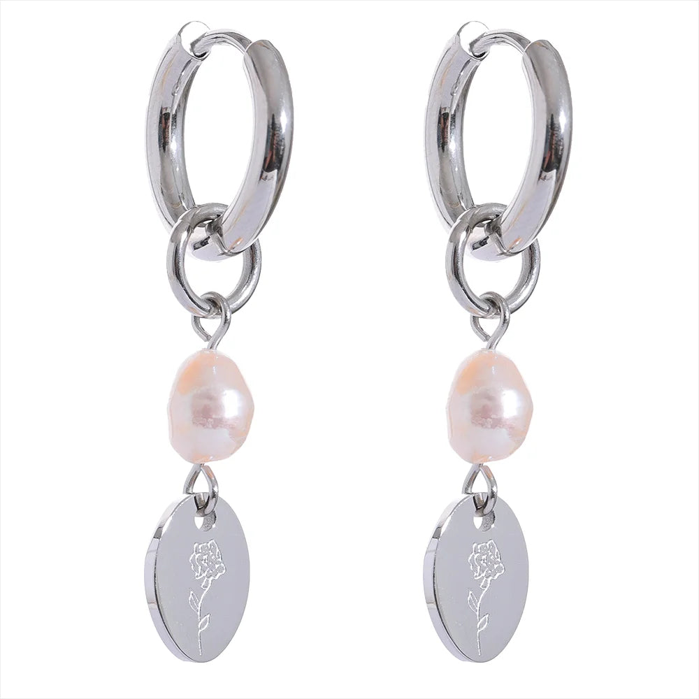 Tulum - Baroque Pearl Drop Earrings – Gold / Silver