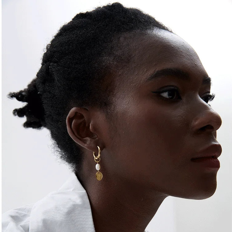 Tulum - Baroque Pearl Drop Earrings – Gold / Silver