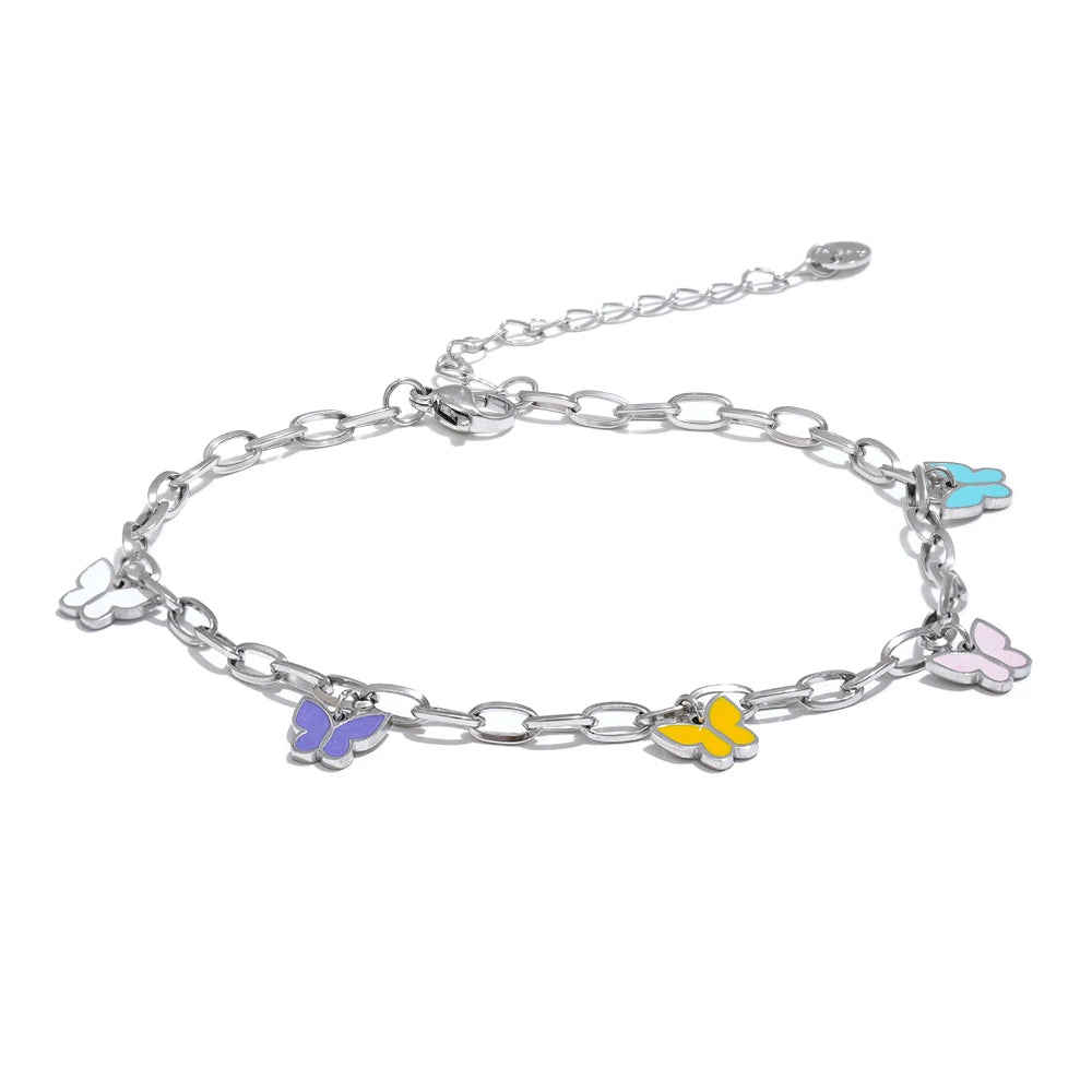 Butterfly Gold / Silver Bracelets with Enamel