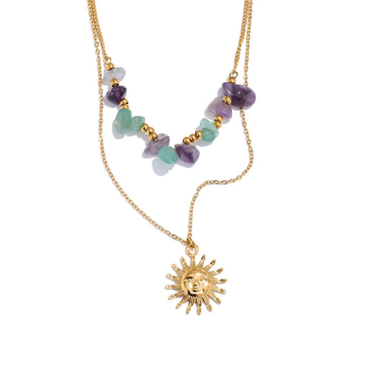 Spirit of the Sun - Natural Stone Double Necklace
